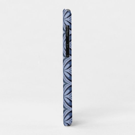 Blue Geometric Pattern Retro Style Case-Mate iPhone Case (Achterkant/links)
