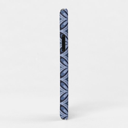 Blue Geometric Pattern Retro Style Case-Mate iPhone Case (Achterkant/rechts)