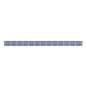 Blue Geometric Pattern Retro Style Grosgrain Lint (Voorkant)