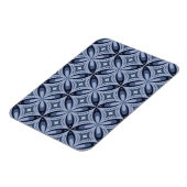 Blue Geometric Pattern Retro Style Magneet (Linkerzijde)