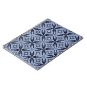Blue Geometric Pattern Retro Style Notitieboek (Linkerzijde)