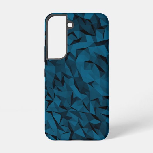 Blue Geometric Polygons Galaxy S22 Hoesjes Samsung Galaxy Hoesje (Achterkant)