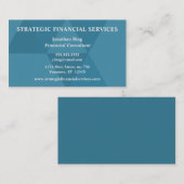 Blue Geometric Shapes Finance Business Generic Visitekaartje (Voorkant / Achterkant)