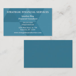 Blue Geometric Shapes Finance Business Generic Visitekaartje