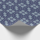 Blue Geometric shapes Pattern  Cadeaupapier (Hoek)