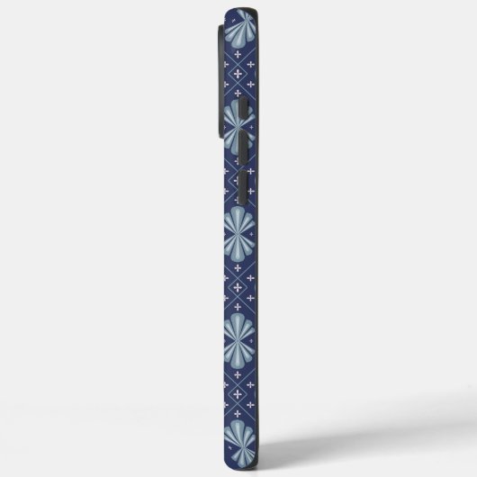 Blue Geometric shapes Pattern  Case-Mate iPhone Case (Achterkant / Links)