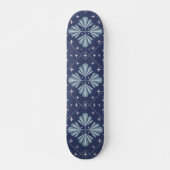 Blue Geometric shapes Pattern Persoonlijk Skateboard (Voorkant)