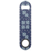 Blue Geometric shapes Pattern  Speed Flessenopener (Voorkant)