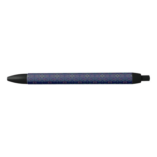 Blue Geometric Shuffle Pen (Voorkant)