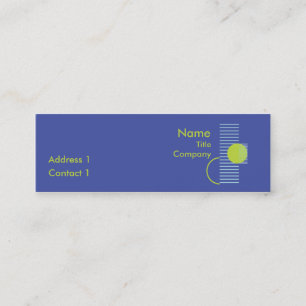 Blue Geometric - Skinny Mini Visitekaartje