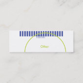 Blue Geometric - Skinny Mini Visitekaartje (Achterkant)