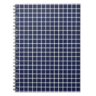 Blue Geometric Squares Spiral Photo Notitieboek