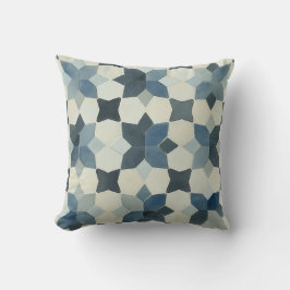 Blue Geometric Star Tegel Pillow Kussen