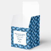 Blue Geometric Triangles Favor Box Bedankdoosjes (Geopend)