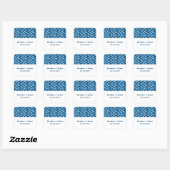 Blue Geometric Triangles Wedding Stickers (Vel)