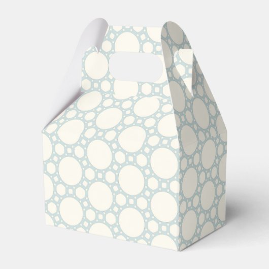 Blue Geometric Twins Party Favoriet Box Bedankdoosjes (Voorkant Zijde)