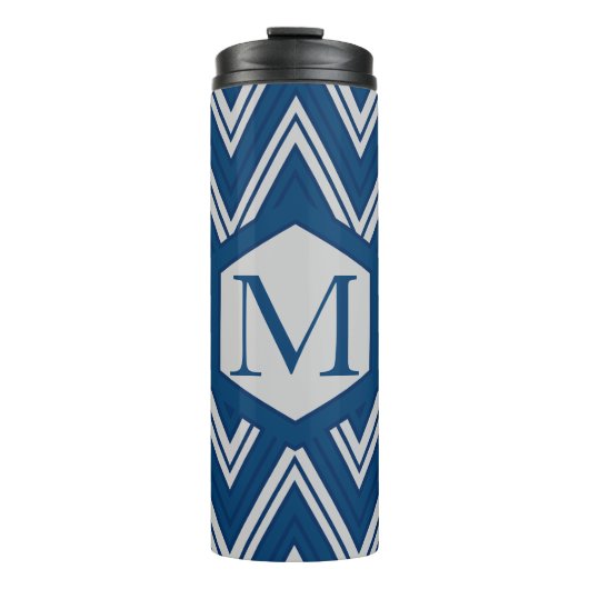 Blue Geometry Collectie Thermosbeker (Voorkant)