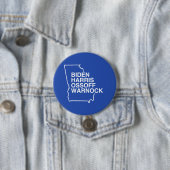 Blue Georgia: Biden Harris Ossoff Warnock Ronde Button 7,6 Cm (In situ)