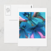 Blue Geraniums Briefkaart (Voorkant / Achterkant)