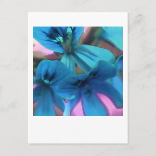 Blue Geraniums Briefkaart (Voorkant)
