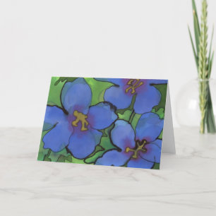 Blue Geraniums Groeten Kaart