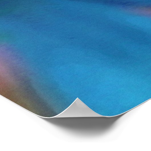 Blue Geraniums Poster (Hoek)