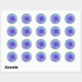 Blue Gerbera Denken aan jou sticker (Vel)