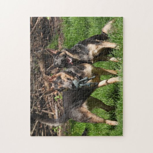 Blue German Shepherd Duo Legpuzzel (Verticaal)