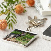 Blue German Shepherd Sleutelhanger (Zijkant)