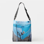 Blue Gevist Boat Crossover Canvas tas (Achterkant)