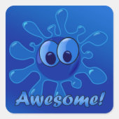 Blue Geweldige Sticker (Voorkant)