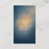 Blue Gglotus en OM Symbol Yoga Instructor Visitekaartje (Achterkant)