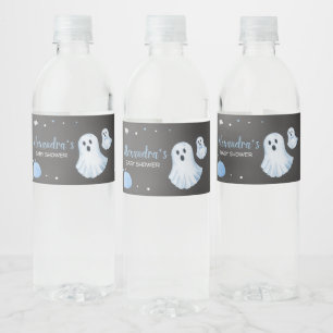 Blue Ghost A Little Boo Baby shower Waterfles Etiket