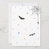 Blue Ghost Halloween Baby gaat Baby shower brouwen Kaart (Achterkant)