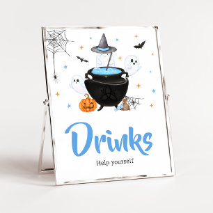 Blue Ghost Halloween Baby gaat Drinken brouwen Poster