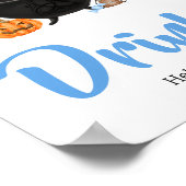 Blue Ghost Halloween Baby gaat Drinken brouwen Poster (Hoek)