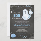 Blue Ghost Halloween Baby shower Kaart (Voorkant)