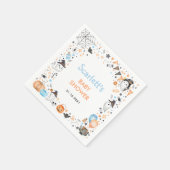 Blue Ghost Halloween Boy Baby shower Favors Servet (Hoek)