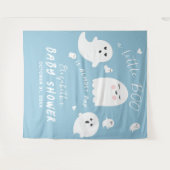 Blue Ghost Halloween Boy Baby shower Wandkleed (Voorkant (horizontaal))