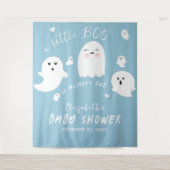 Blue Ghost Halloween Boy Baby shower Wandkleed (Voorkant)