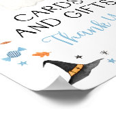 Blue Ghost Halloween Kaarten & Geschenken Feestbor Poster (Hoek)