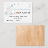 Blue Ghost Halloween Raad hoeveel spel Informatiekaartje (Voorkant / Achterkant)