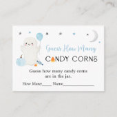 Blue Ghost Halloween Raad hoeveel spel Informatiekaartje (Voorkant)