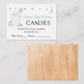 Blue Ghost Halloween Raad hoeveel spel Informatiekaartje (Voorkant / Achterkant)