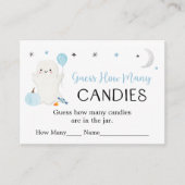 Blue Ghost Halloween Raad hoeveel spel Informatiekaartje (Voorkant)