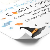 Blue Ghost Halloween Raad hoeveel spel Poster (Hoek)