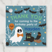 Blue Ghost Halloween Verjaardagsfeest Dank u Bedankjes Labels (Voorkant)