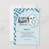 Blue Ghost Little Boo is bijna het gevolg van Baby Bedankkaart (Voorkant)
