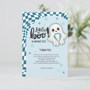 Blue Ghost Little Boo is bijna het gevolg van Baby Bedankkaart