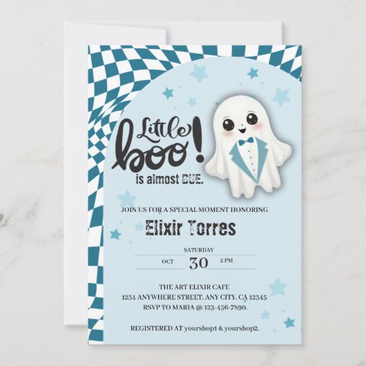 Blue Ghost Little Boo is bijna het gevolg van Baby Kaart (Voorkant)